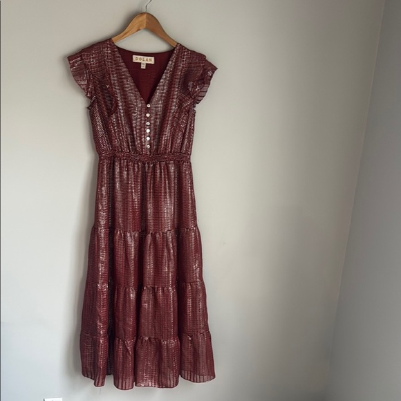 NEW Anthropologie DOLAN Collection Sawyer Silk Midi Dress XS - Picture 2 of 13